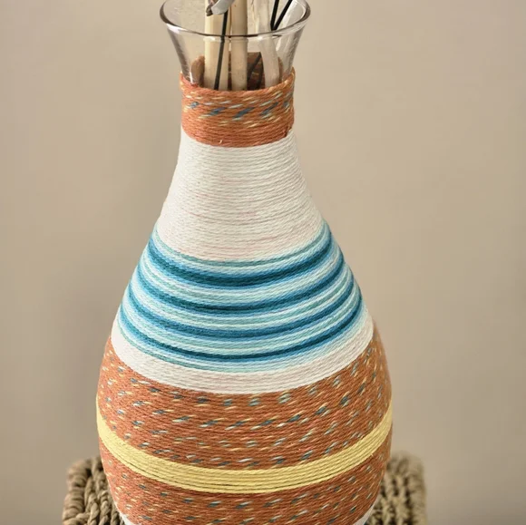 NEW! Boho Southwestern Western Santa Fe Artist Natural Vase Decor